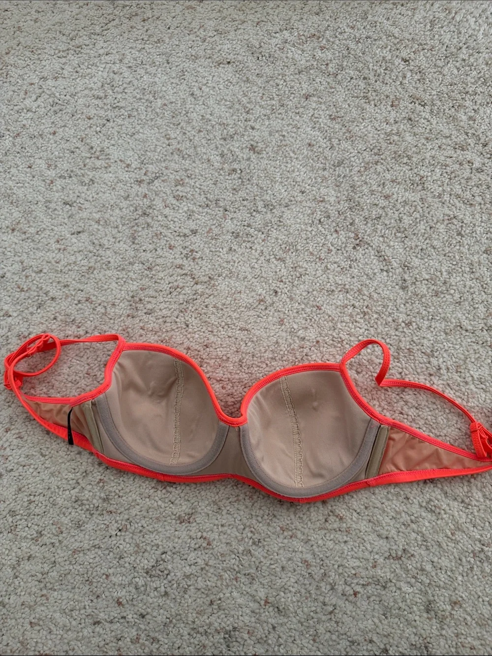 J. Crew Bikini Top in Bright Coral
